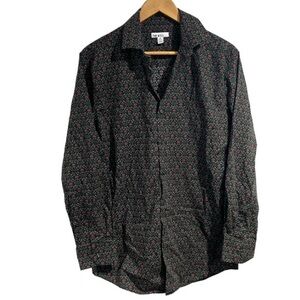 Bar 111 shirt men’s rose pattern floral‎ medium slim fit stretch collar button